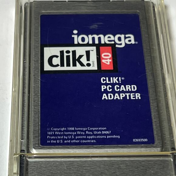 Iomega Clik 40 PC Card Adapter C40 ICX Singapore 1999 Vintage Storage Case - Picture 3 of 8